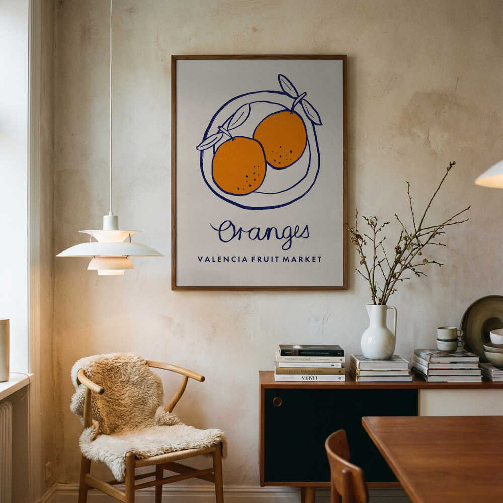 Valencia Marked Appelsiner Plakat