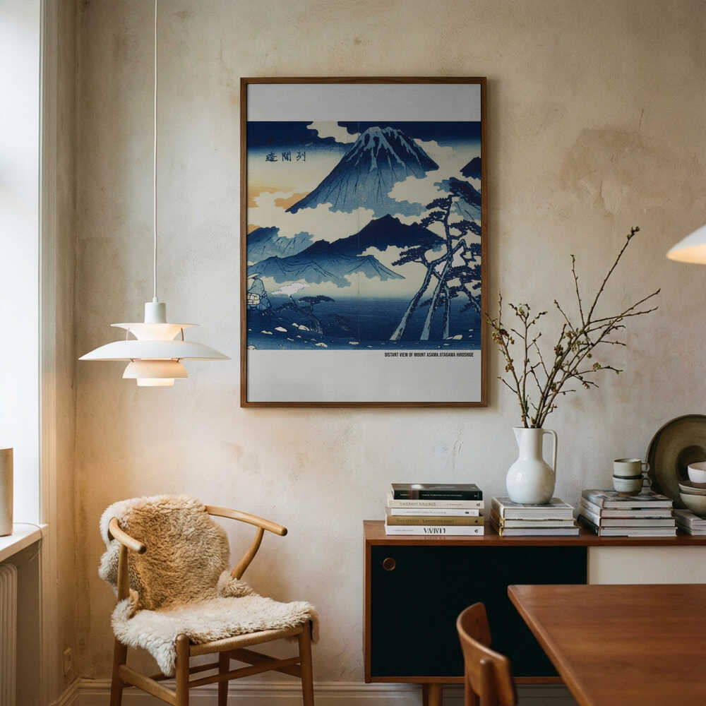 Distant View of Mount Asama In the Shinshu District Poster