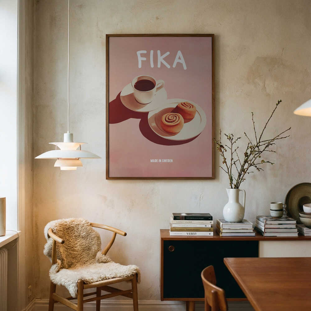 Fika Coffee And Rolls Poster