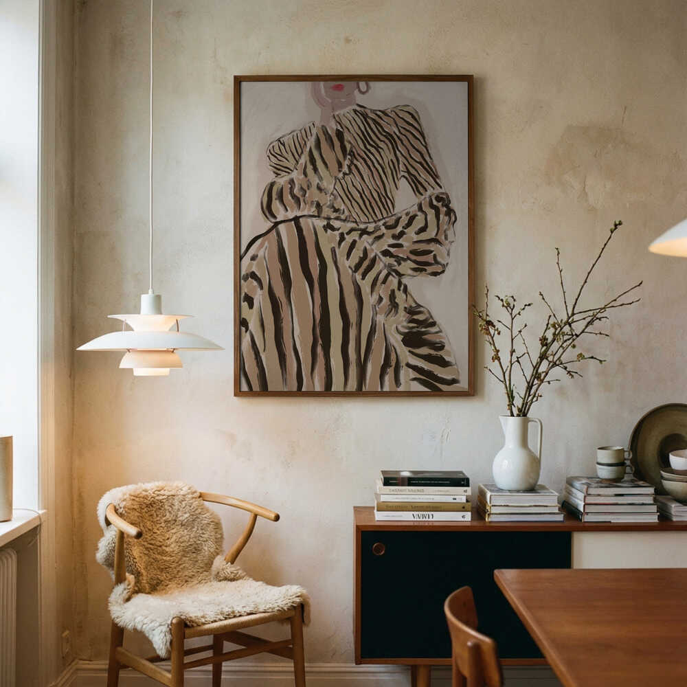 Zebra Elegance Poster