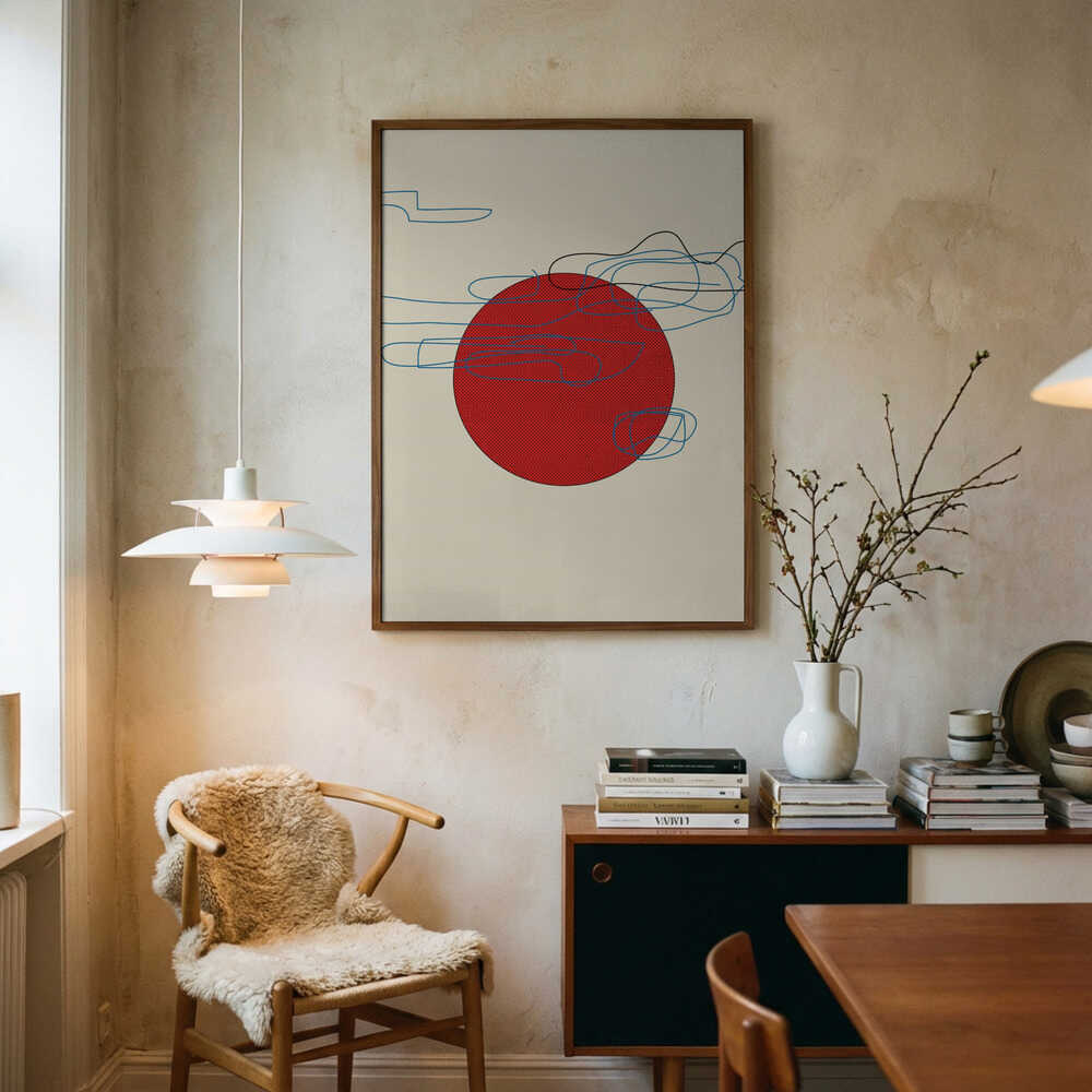 Djärva röda cirklar Poster