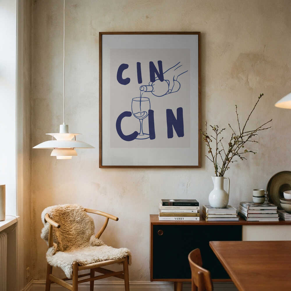 Skål i blått Poster