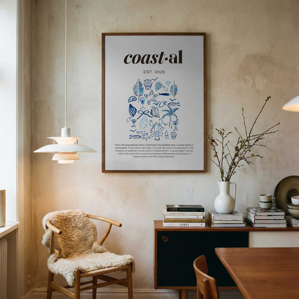 Blå Kustkollektion Poster