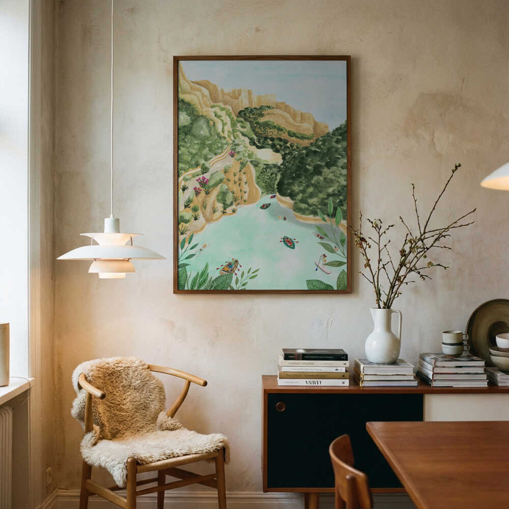 Naturskön kanjonflod Poster