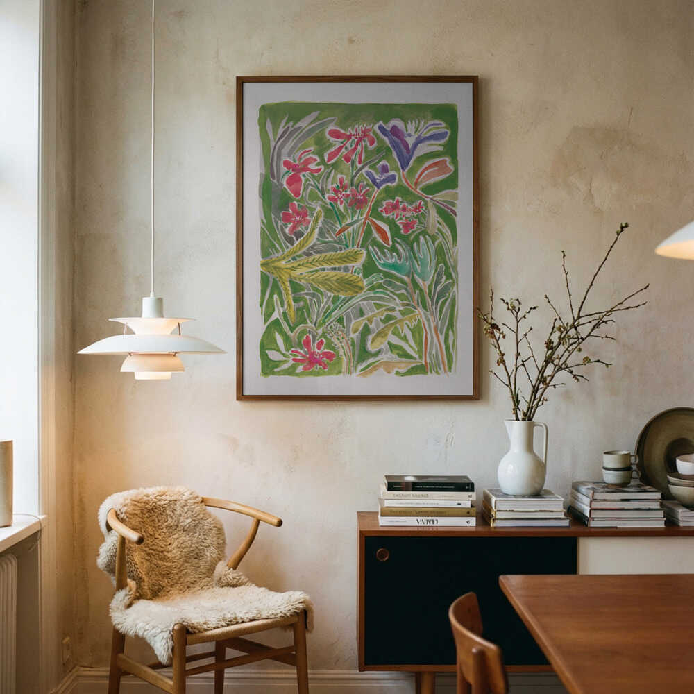 Vild Blomsterträdgård Poster