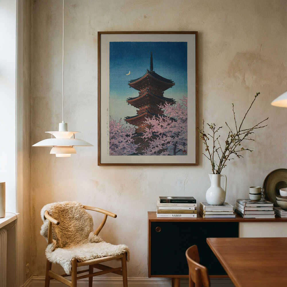 Haru No Yu, Ueno Toshogu (vårkväll vid Toshogu i Ueno) (1948) Poster