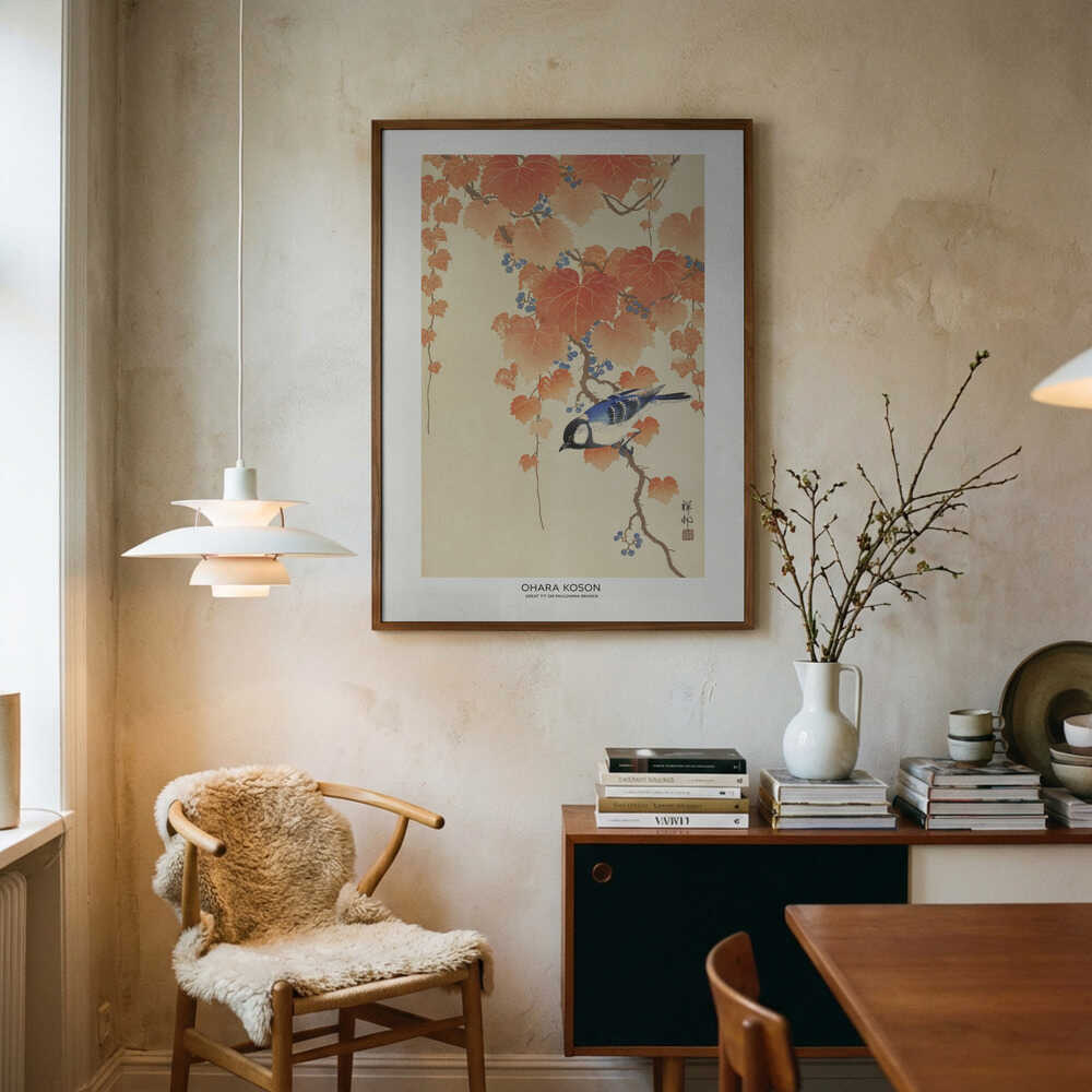 Talgoxe på Paulownia-gren