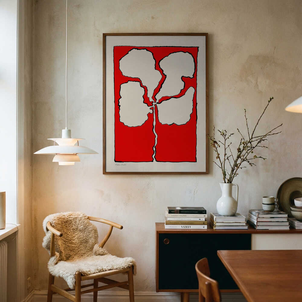Röda blommor Poster