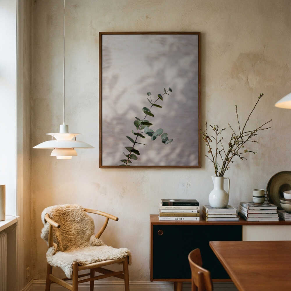 skuggbild av eukalyptusgren Poster