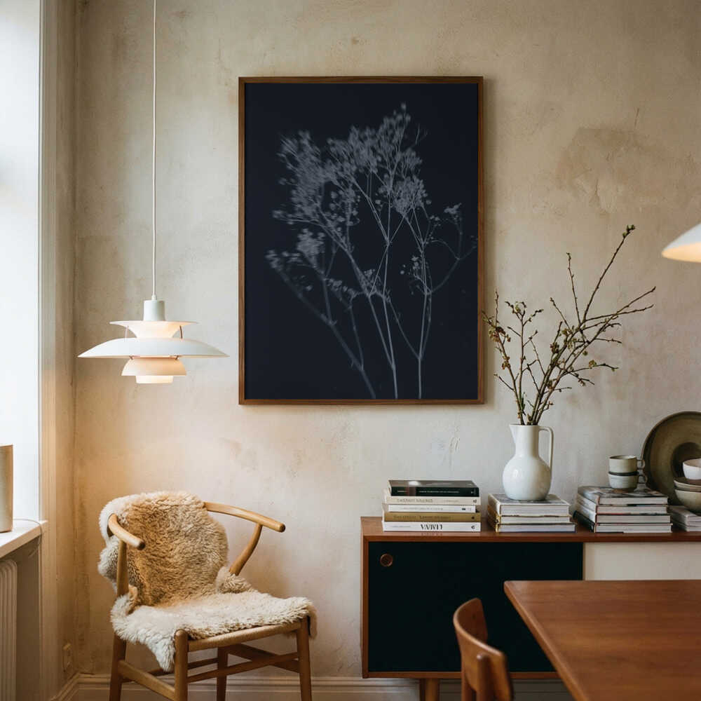 Indigo Botanical Grace Poster