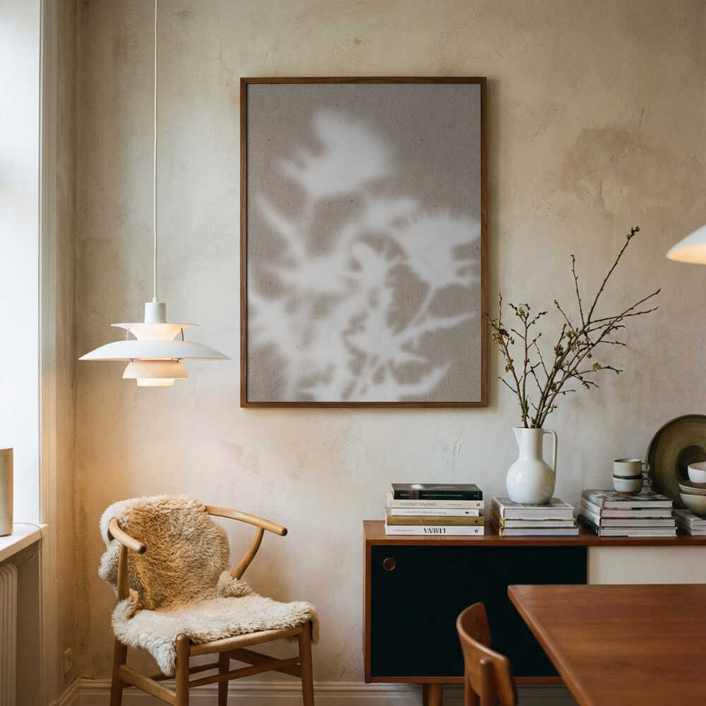 Soft Botanical Shadows Poster