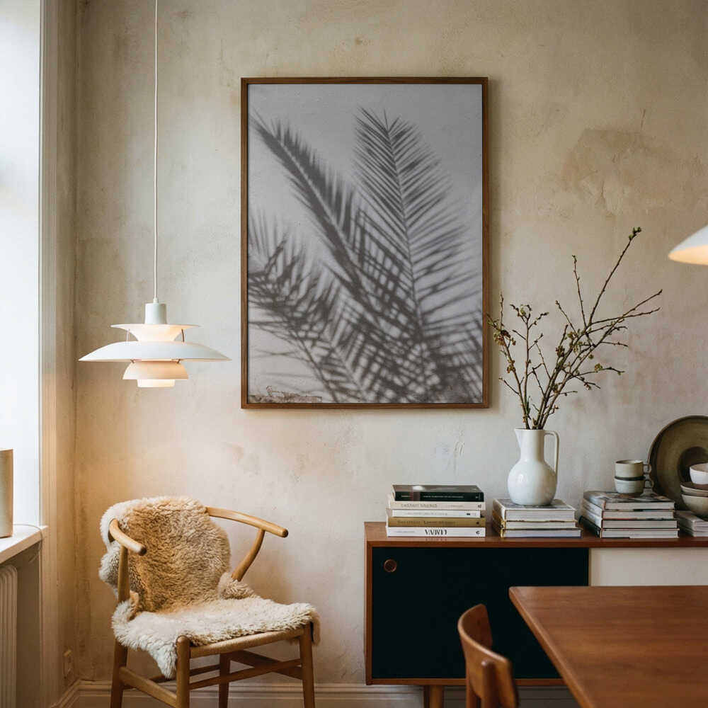 Solbelysta palmskuggor Poster