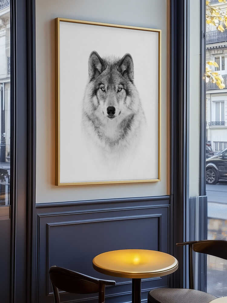 Porträtt av en skogsvarg Poster