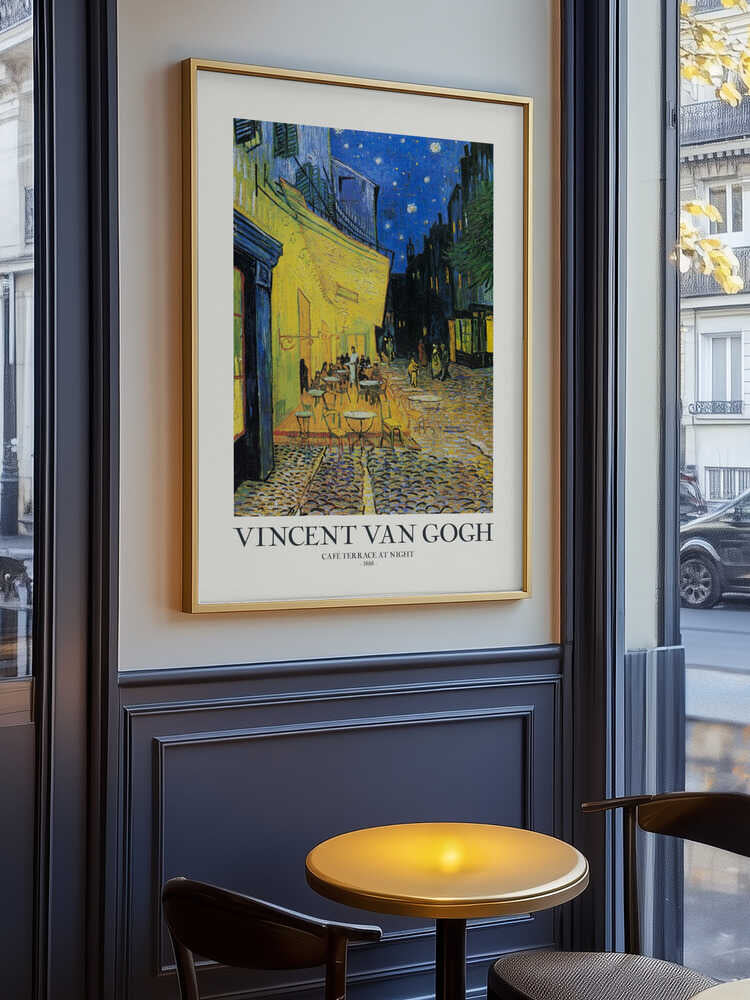 Vincent Van Gogh Kaféterrass På Kvällen Affisch