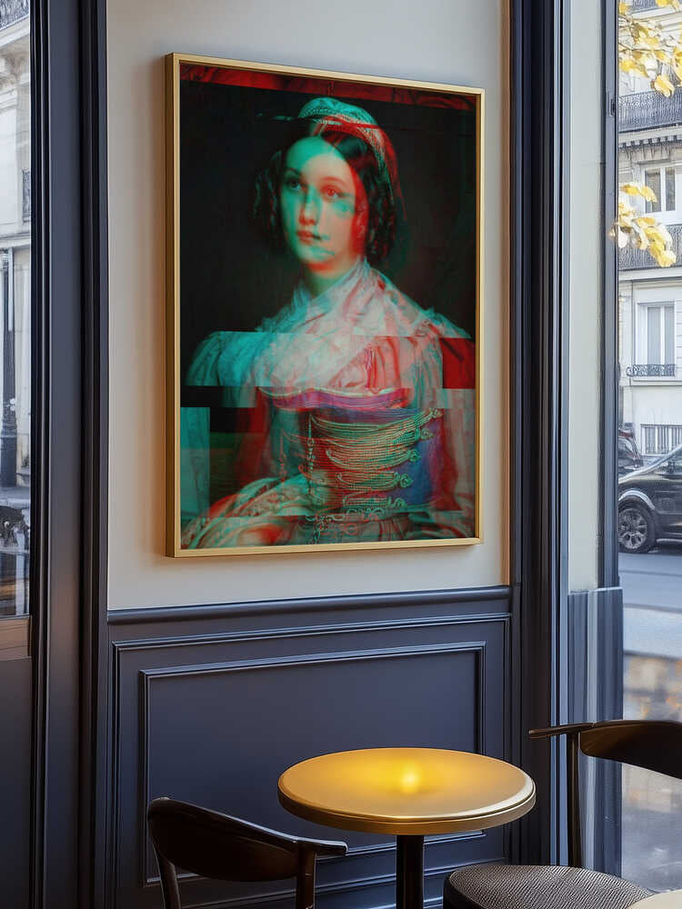 Felaktigt porträtt av kvinna