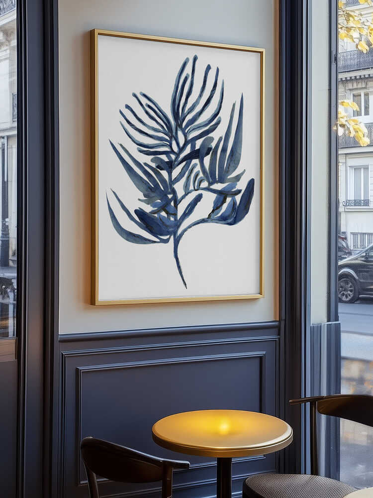 Blue Aquatic Plant Poster 1