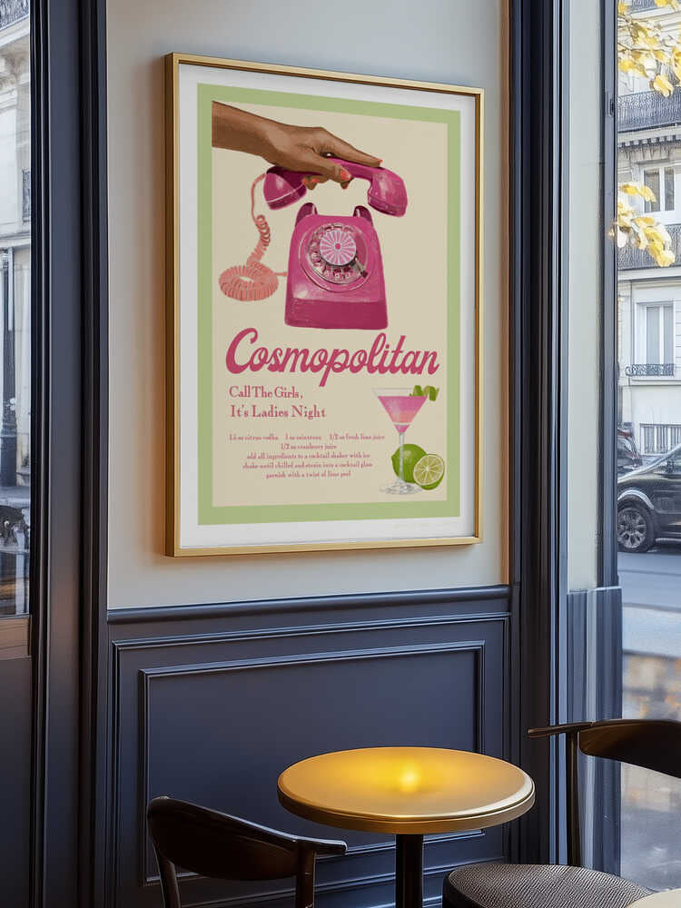 Jlr Cocktails Cosmopolitan Plakat