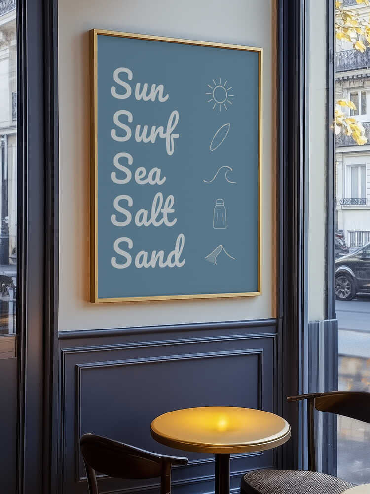 Sun Surf Sea Salt Sand Dark Blue