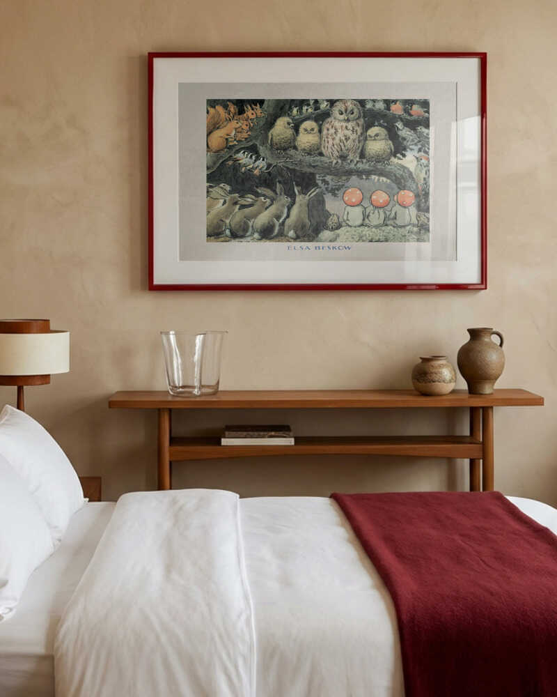 Tomtebobarnen Skogsdjuren med ram Poster