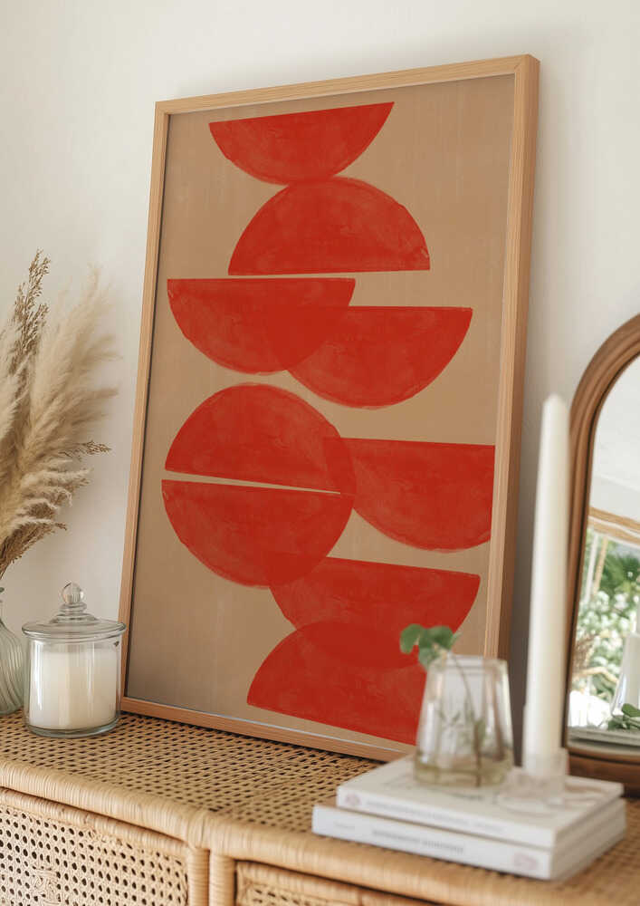 Crimson Symmetry Poster