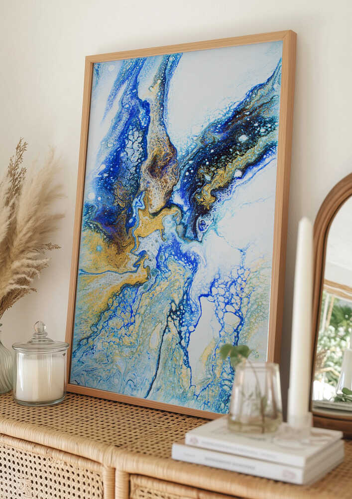 Gyllenblå flödes Poster