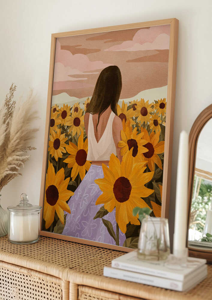 Sunflower Evenings Poster