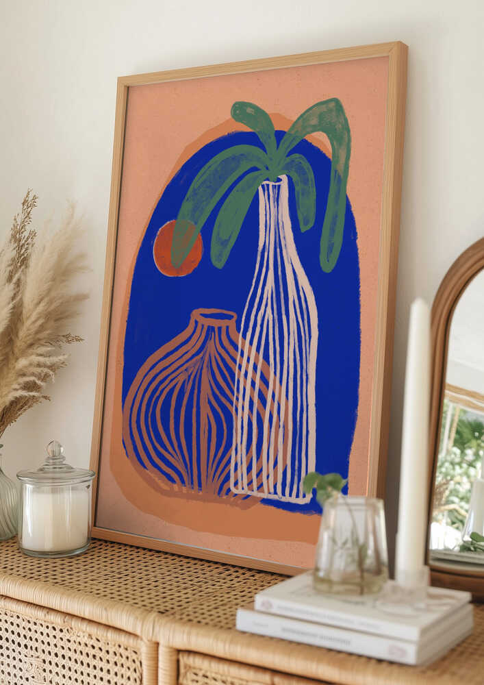 Blue Oasis Vases plakat