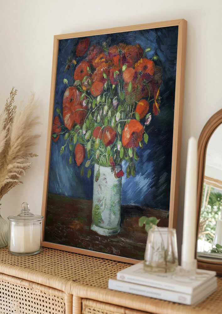 Vincent Van Goghs Vas med vallmo (1886) Poster
