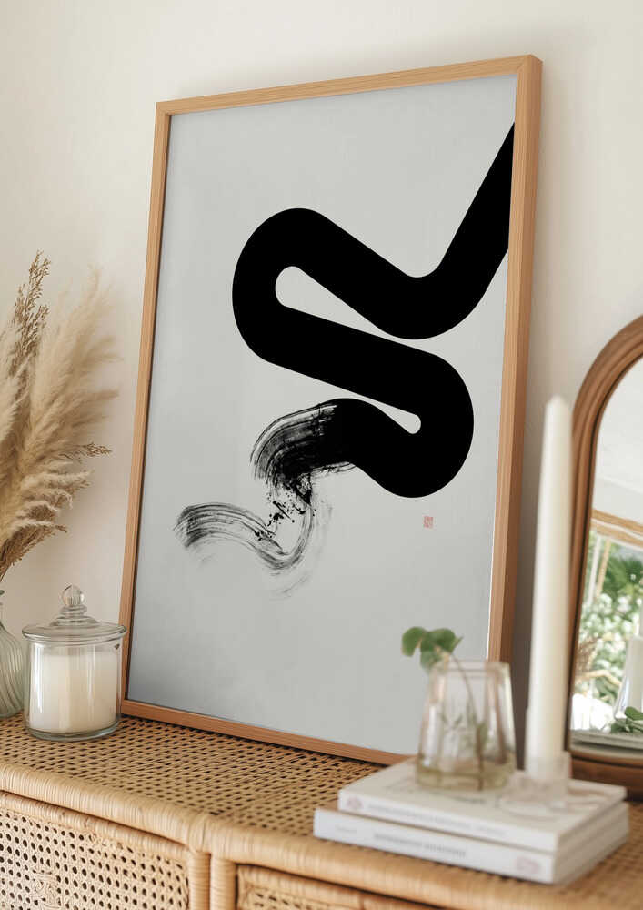 Zen-penseldrags Poster