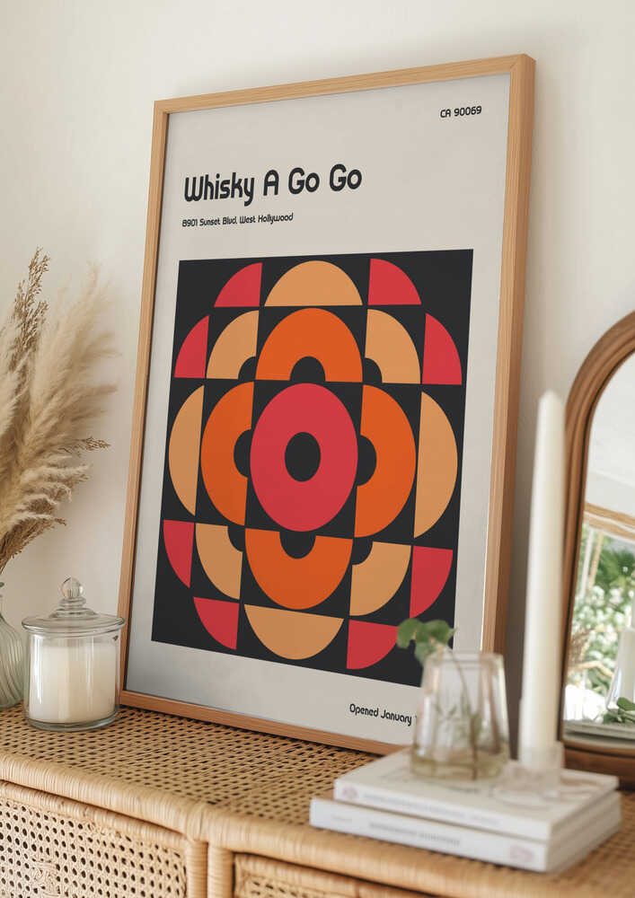 Whisky en Go Go retro Poster