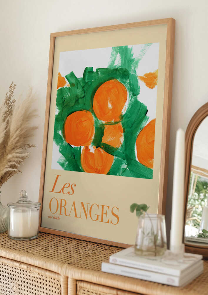 Levande orange studie Poster