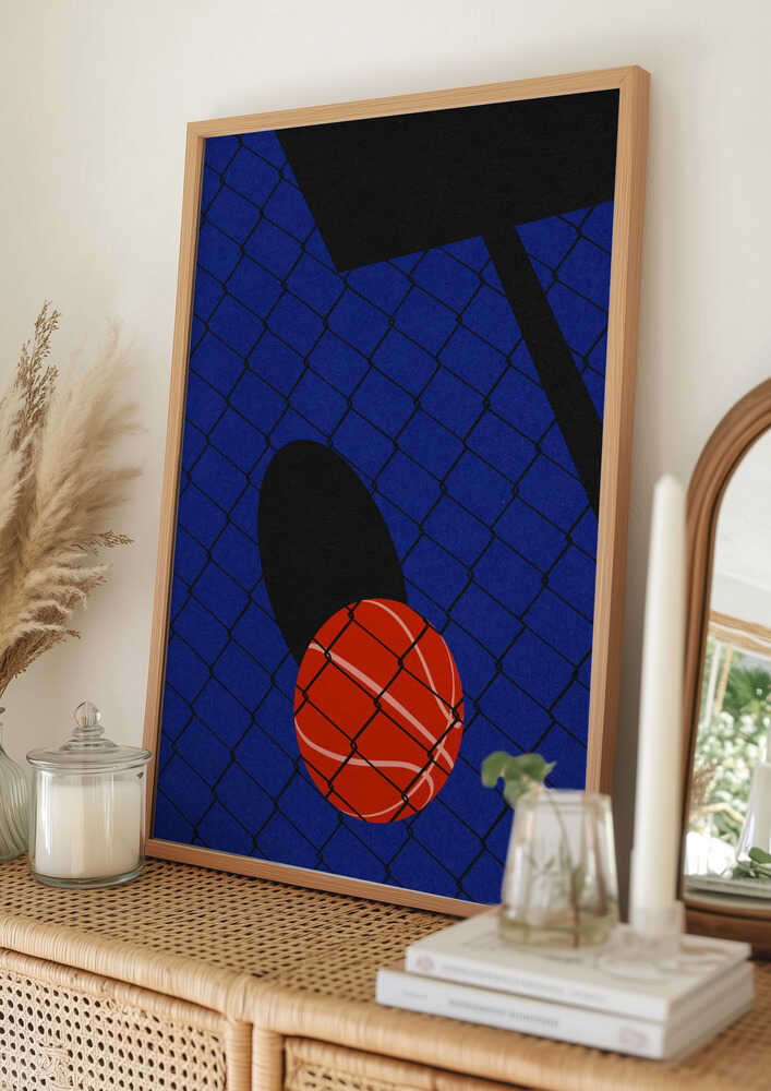 Basketplan på bakgården Poster