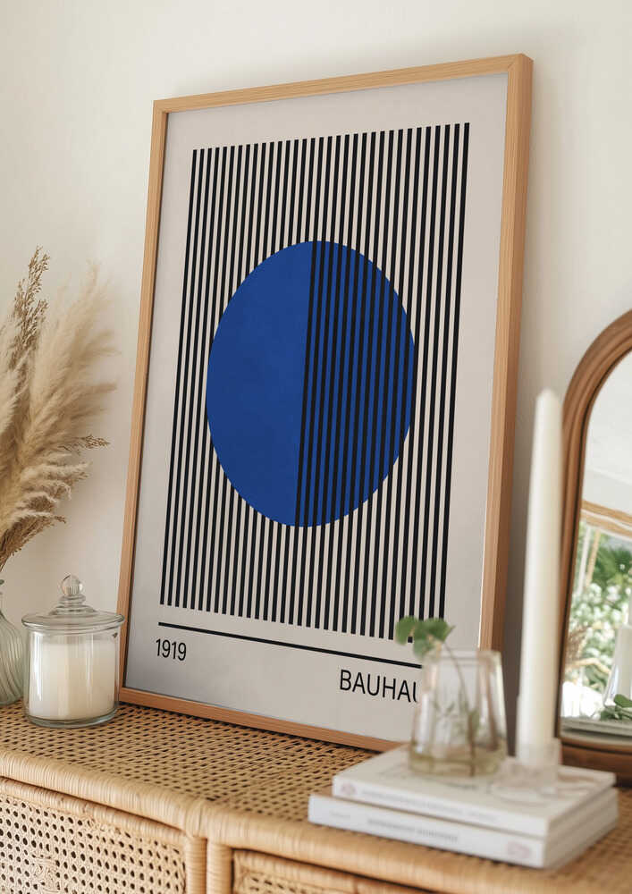 Geometrisk blå cirkel Poster