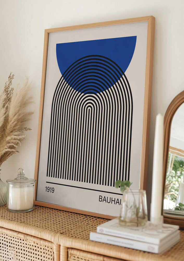 Abstrakt Blå Bue Plakat