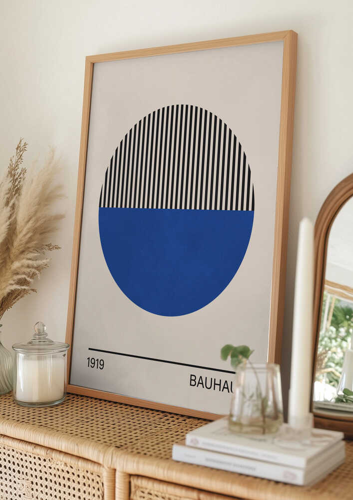 Geometrisk Blå Cirkel Plakat