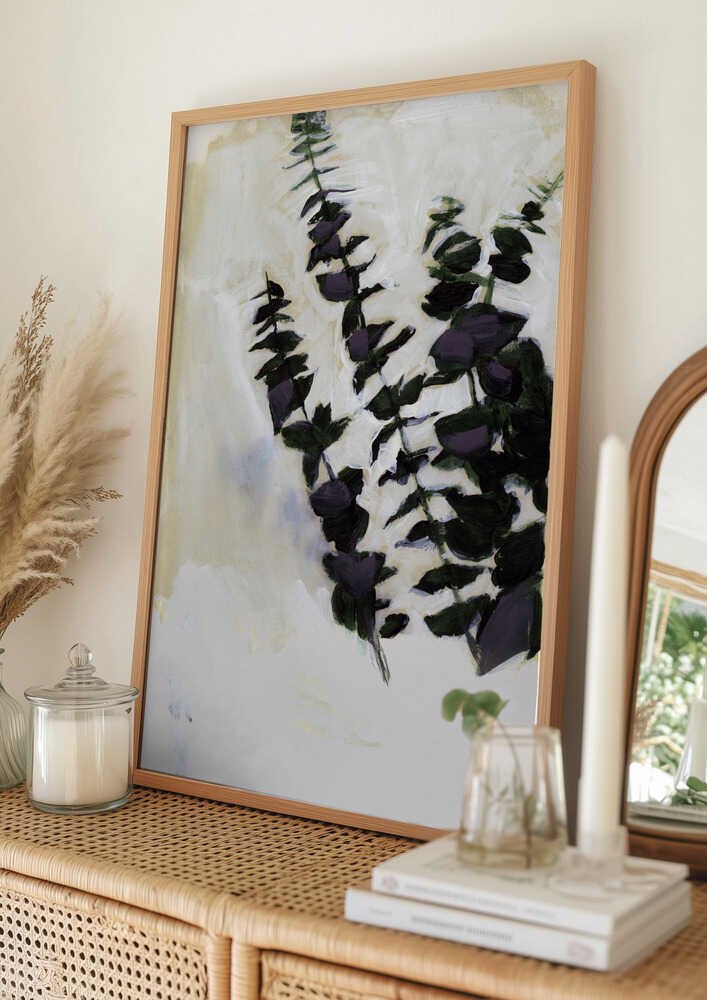 Abstract Purple Foliage Poster