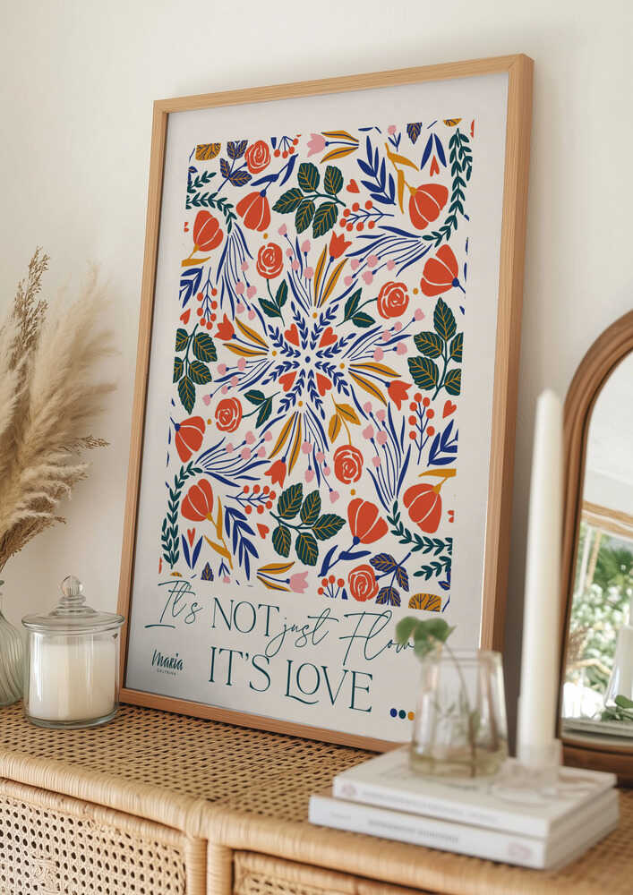Vibrant Flower Mandala Poster