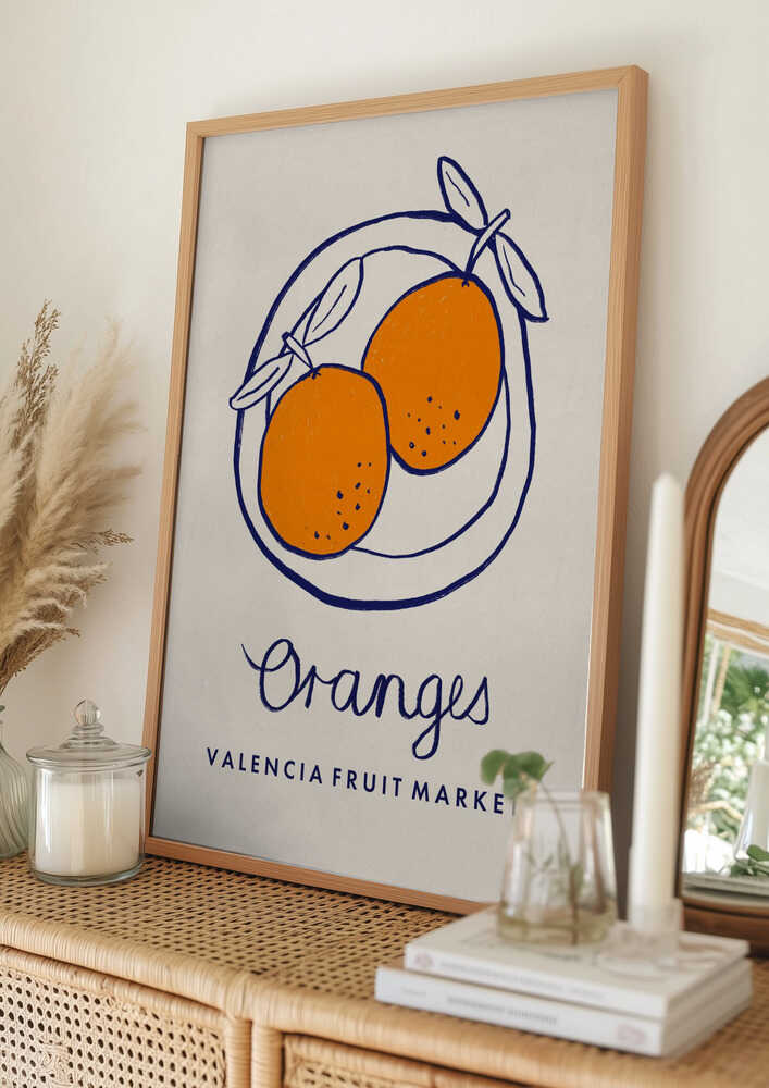 Valencia Marked Appelsiner Plakat