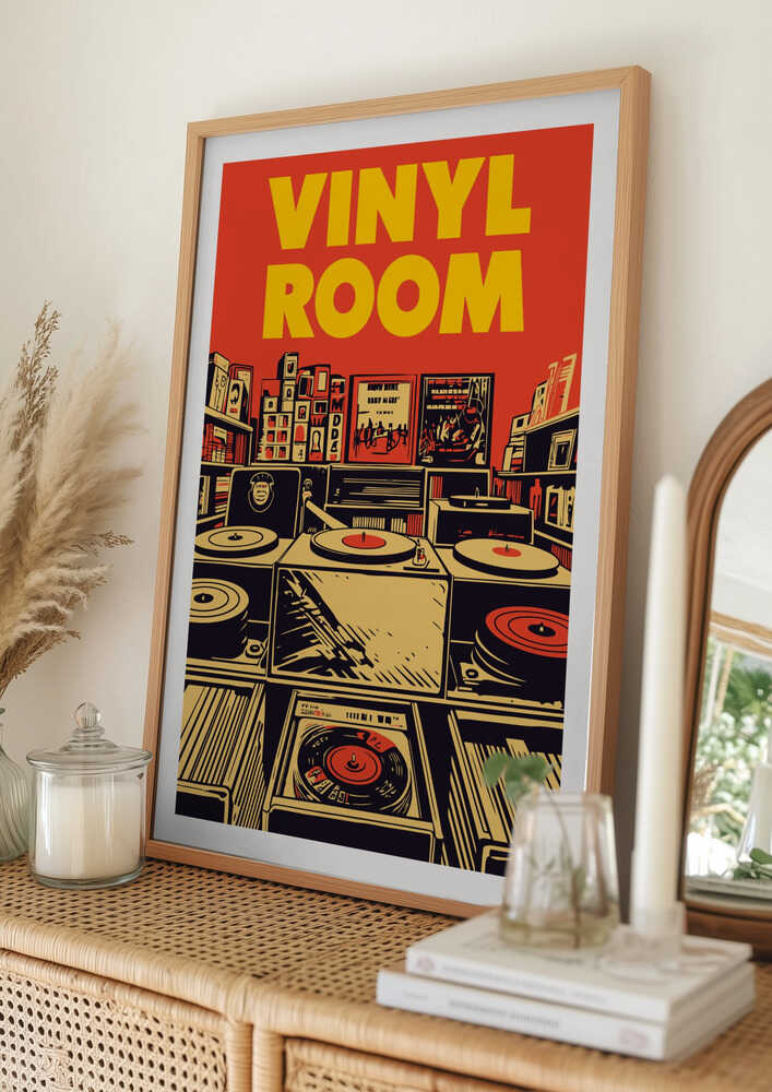 Retro Vinylbutik Plakat