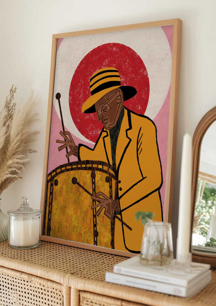 Stiliserad Jazztrummis Poster