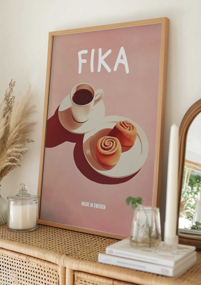 Fika Coffee And Rolls Poster