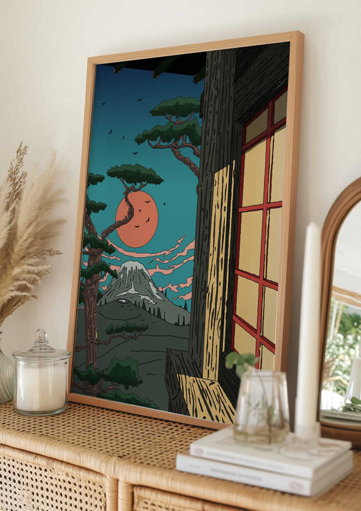 Japanese Mountain Serenity Poster