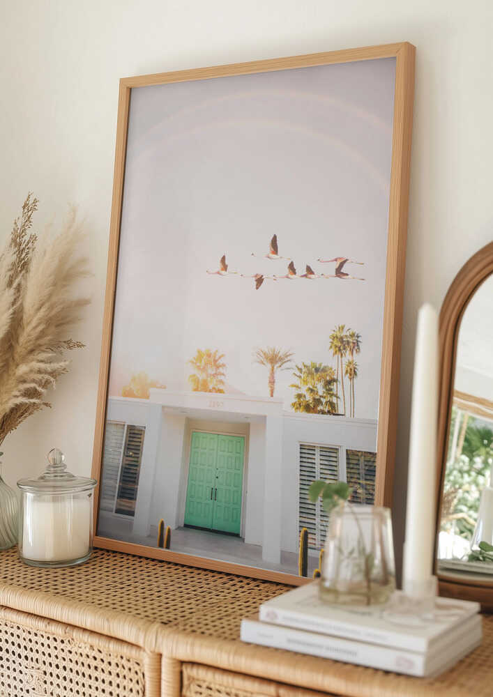 Flamingor i Palm Springs Poster