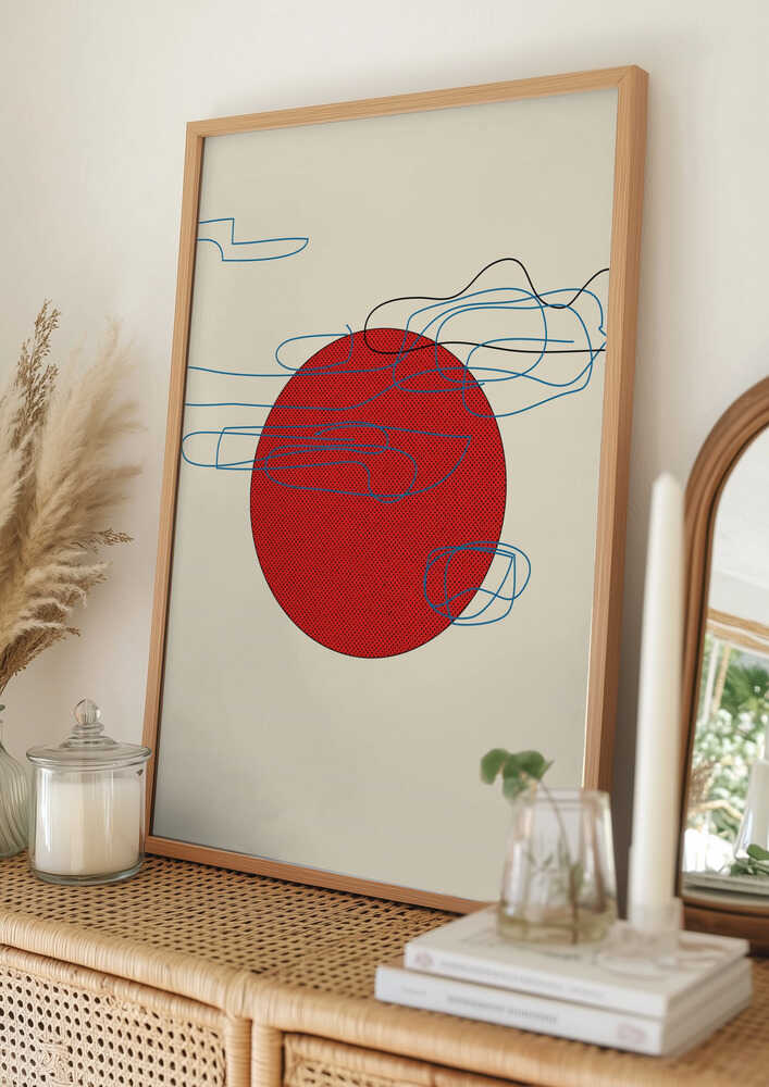 Djärva röda cirklar Poster