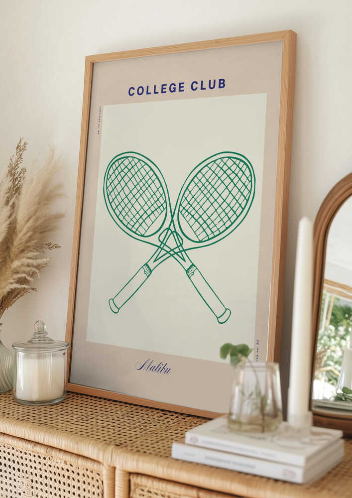 Vintage tennis känsla Poster