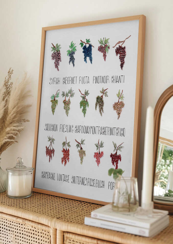 Plakat over Vinstokssorter