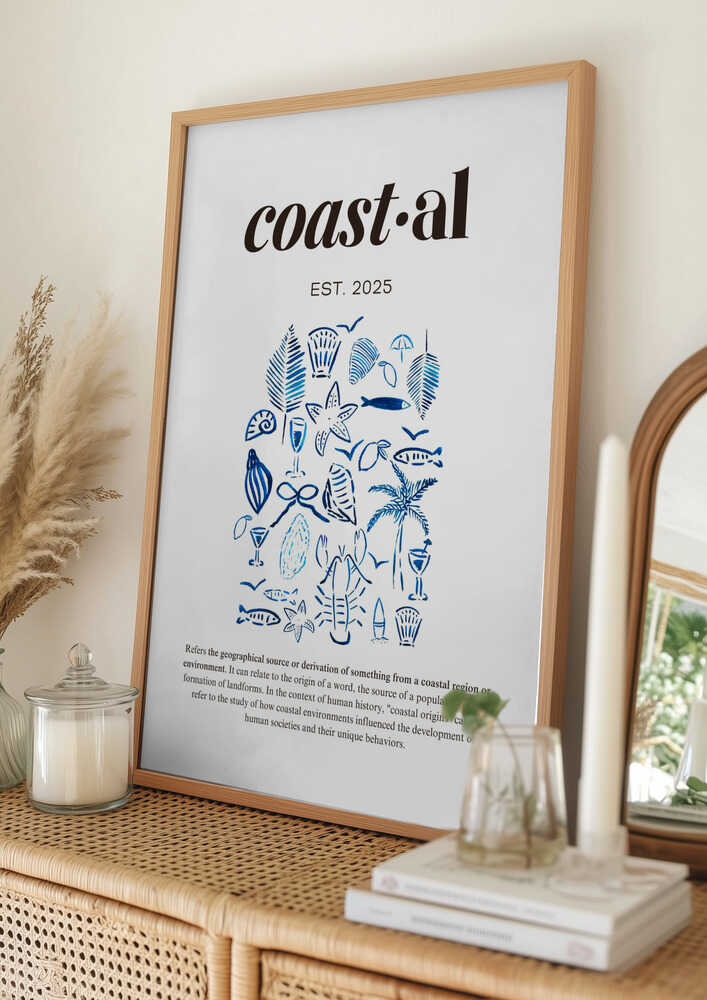 Blå Kustkollektion Poster
