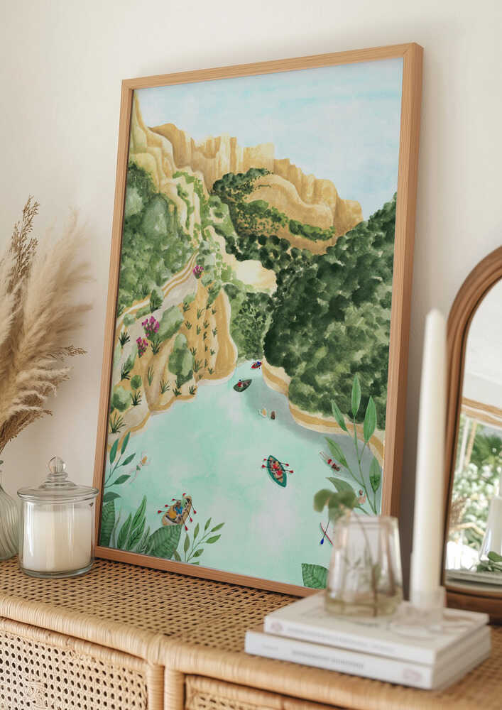 Naturskön kanjonflod Poster