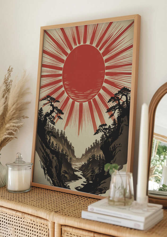 Solopgang i Floddalen Plakat