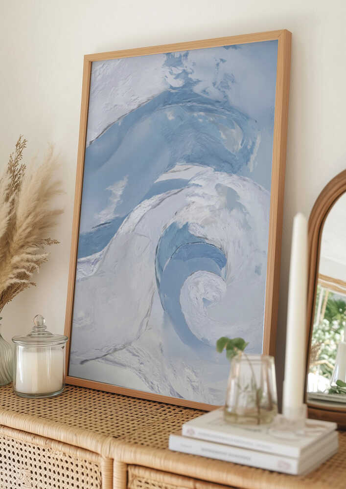 Swirling Blue Ice Poster